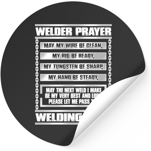 Funny Welder Prayer - Welder - Stickers-image