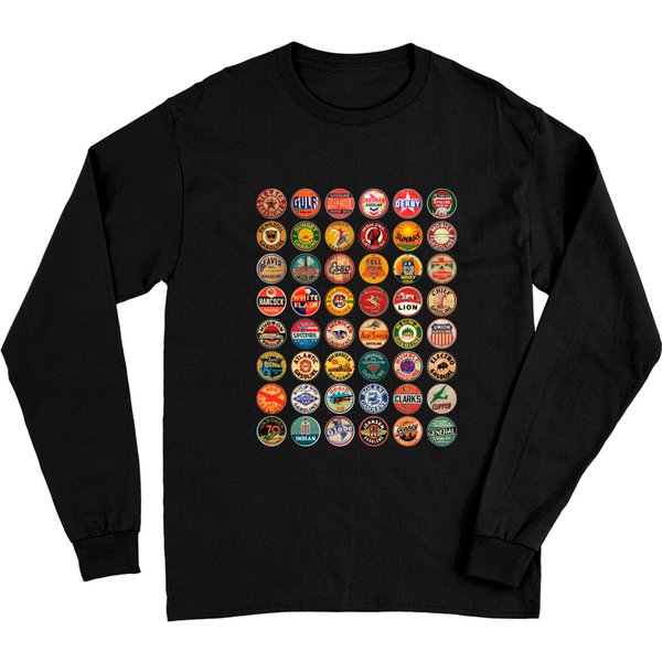Vintage Oil And Gas Companies - Gasoline - Long Sleeves-image