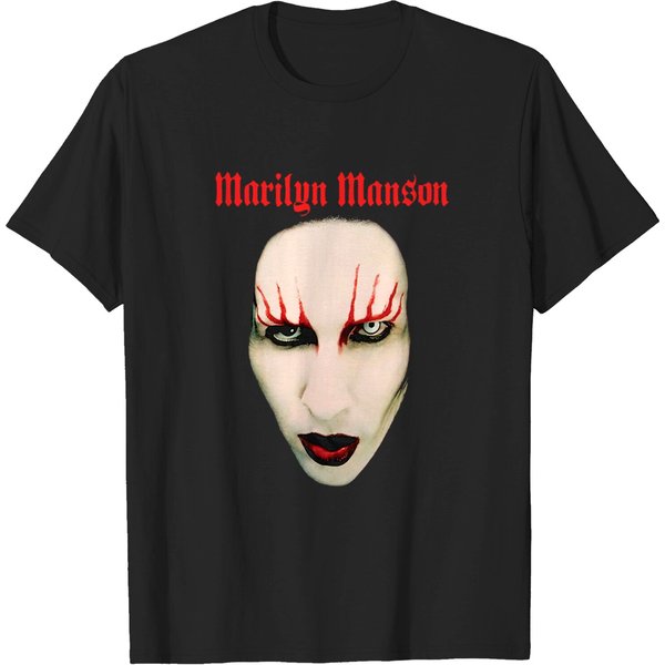Marilyn Manson Red Lips Rock Heavy Metal Official T-Shirt-image