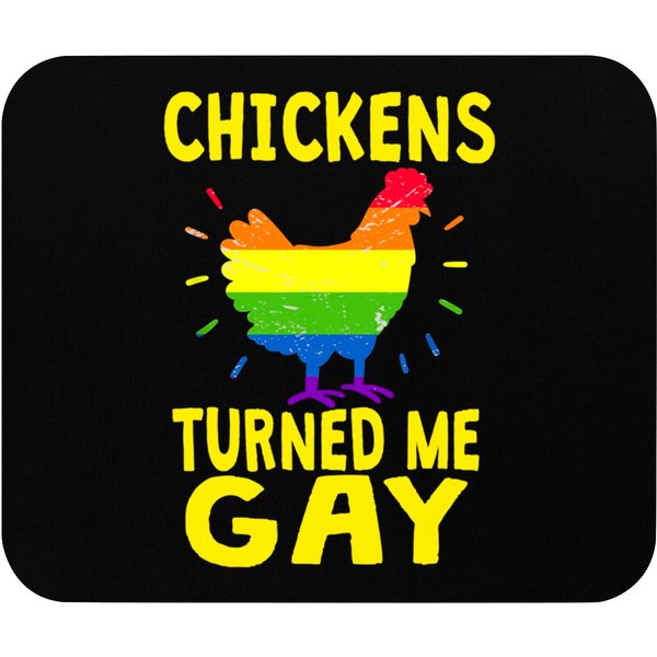 Gay Pride Chicken Dad Mouse Pad