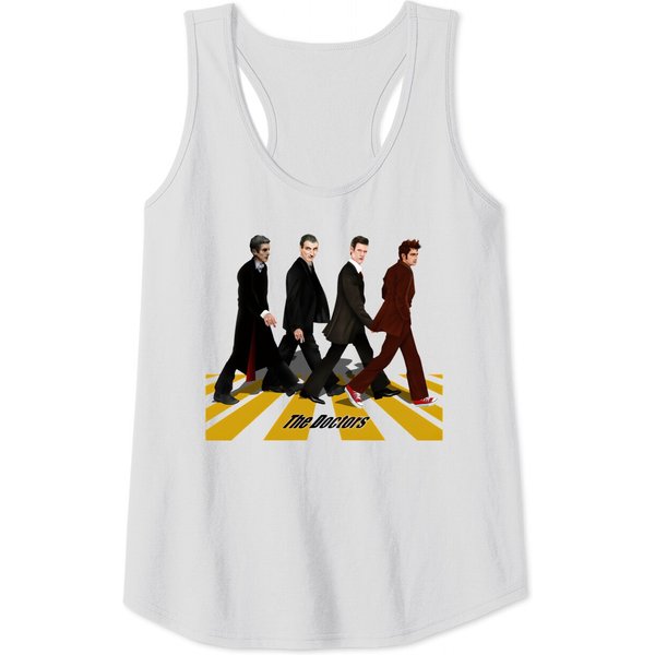 The Doctors At Abbey Road - Doctor Who - Tank Tops-image