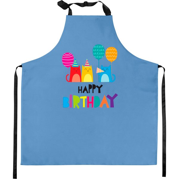 Cats & Happy Birthday Kitchen Aprons-image