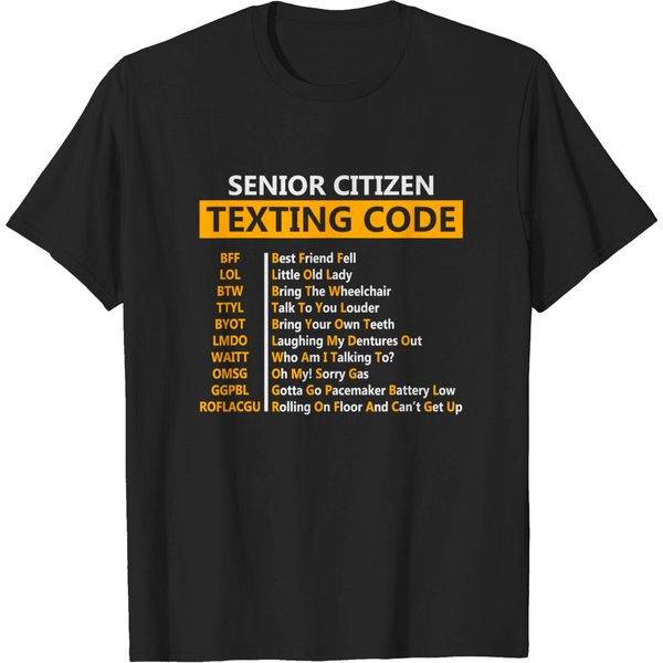 Senior Citizens Texting Code T-Shirt-image