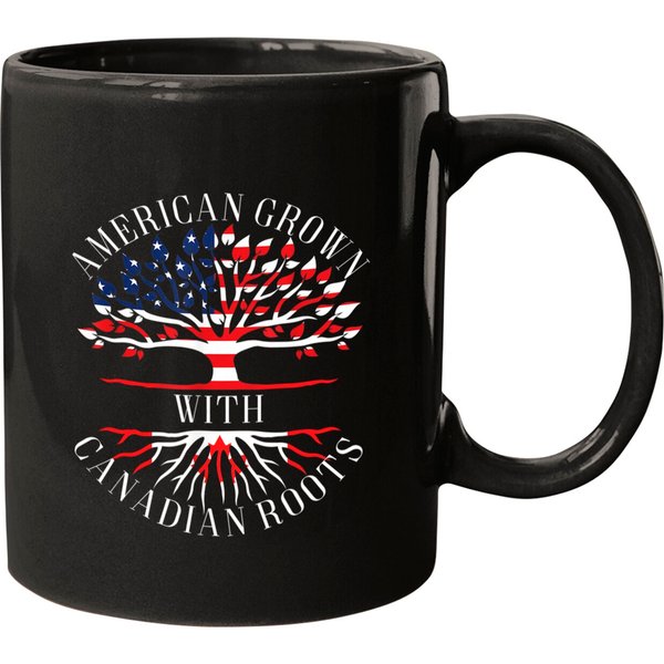 Canadian Pride Usa American Grown With Canadian Roots Canada Mugs-image