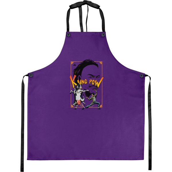 Enter The Fist (White) - Kung Pow - Aprons-image