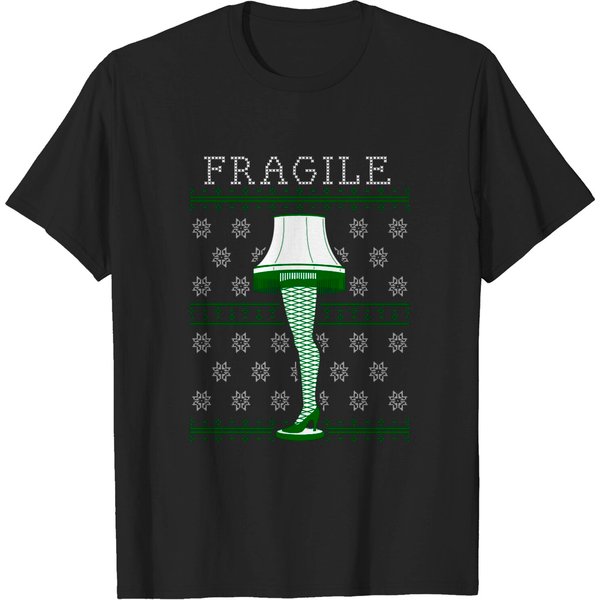 A Christmas Story Leg Lamp Knit Pattern - A Christmas Story - T-Shirt-image