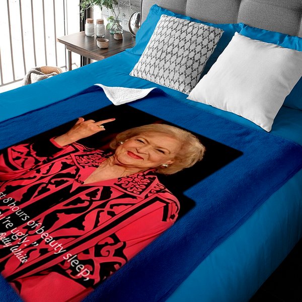 556 Gear Betty White - Beauty Sleep Ugly Funny Quote Baby Blankets - Xlarge-image