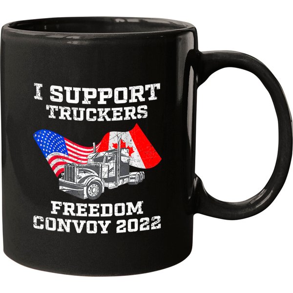 I Support Truckers Freedom Convoy 2022 Usa And Canada Mugs-image