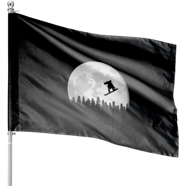 Snowboard Moon Snowboarder - Snowboard - House Flags-image