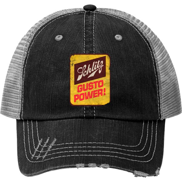 Vintage Schlitz Gusto Power! (Distressed) - Schlitz - Trucker Hats-image