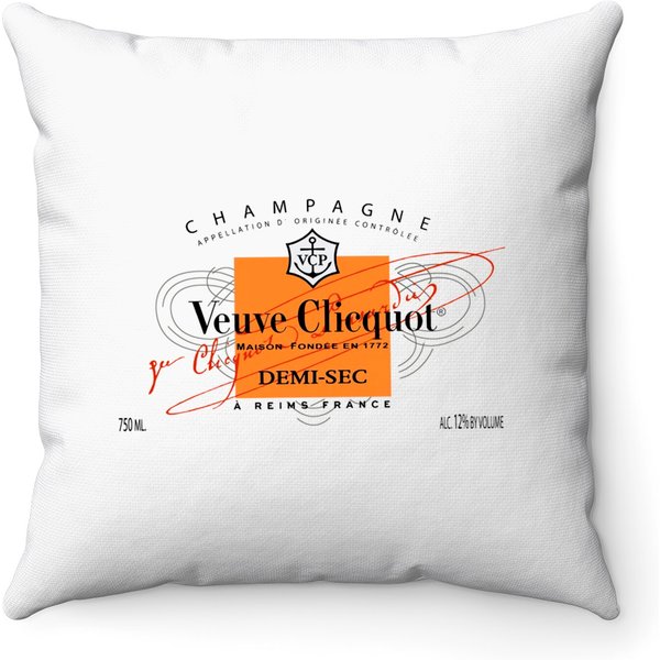 Champagne Veuve Rose Throw Pillows-image
