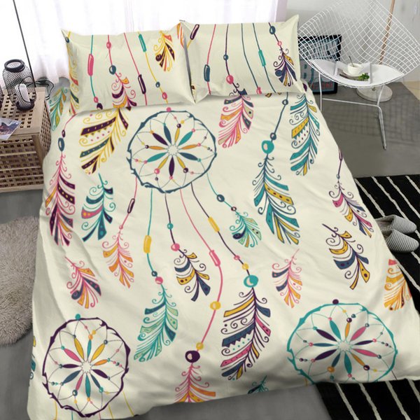 Dream Catcher Feather Bedding Set-image