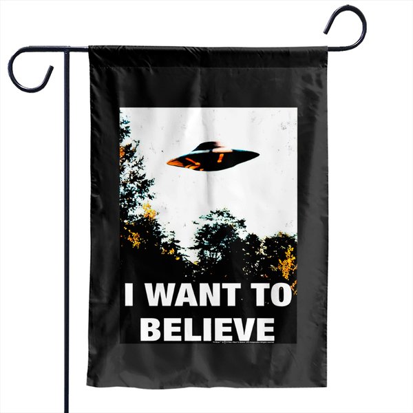 The X Files I Want To Believe Poster Garden Flags Tv Show Ufo Tee, The X Files Shirt Gift For Fan-image