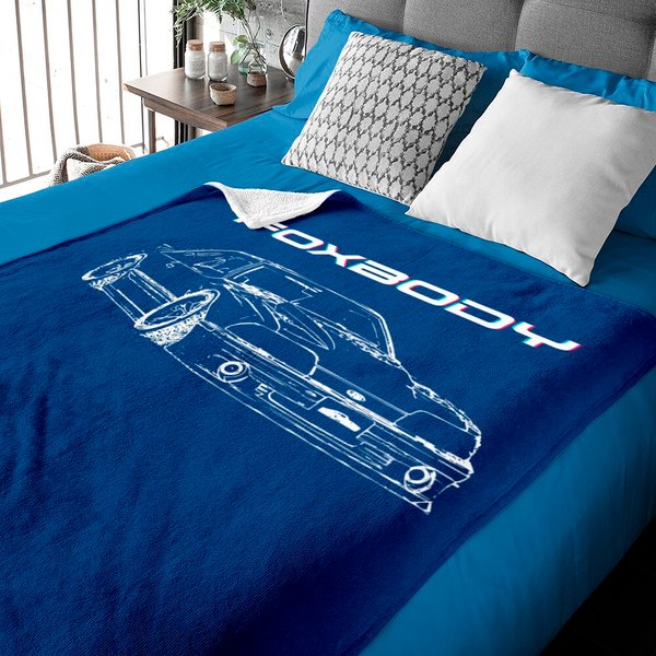 Third Gen Mustang Foxbody Fox Body Custom Line Art Baby Blankets-image