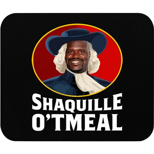 Shaquille Oatmeal O'neal Parody Funny Oats Tee| Shaquille Oatmeal Mouse Pads-image