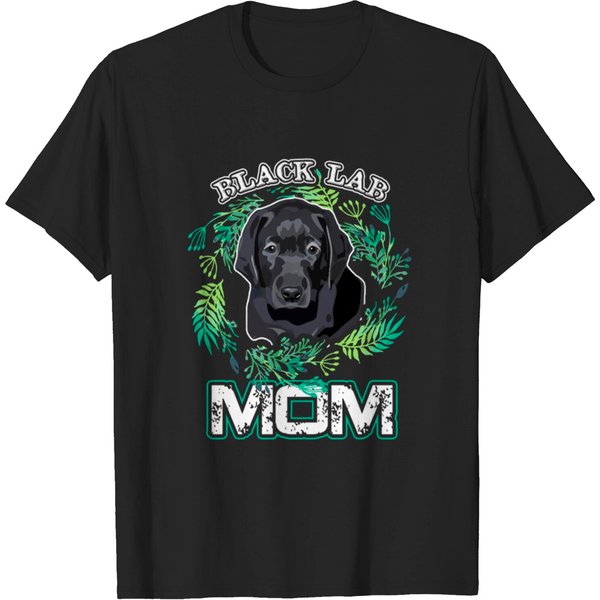 Lab Shirt - Black Lab Mom T-Shirt T-Shirt-image