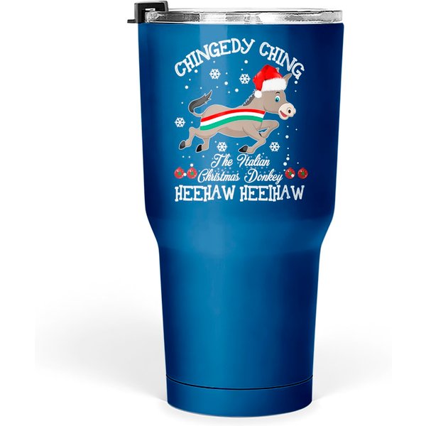 Dominick The Christmas Donkey Italian Donkey Christmas Gifts Tumblers 30 Oz-image