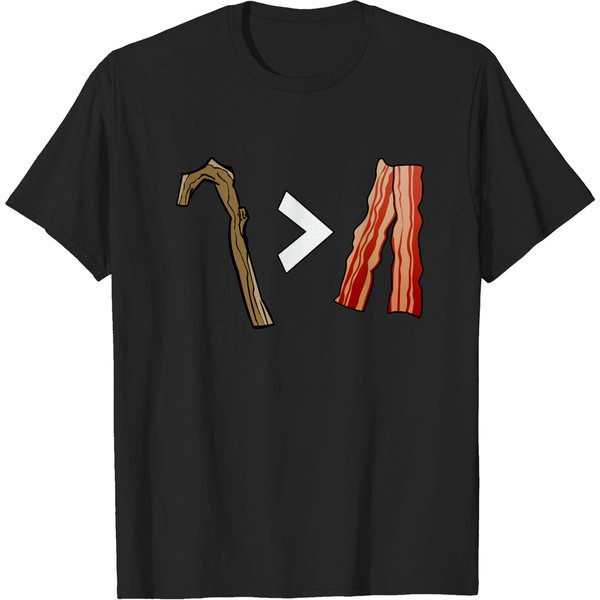 My Stick Is Better Than Bacon - Equation - Bacon - T-Shirt-image