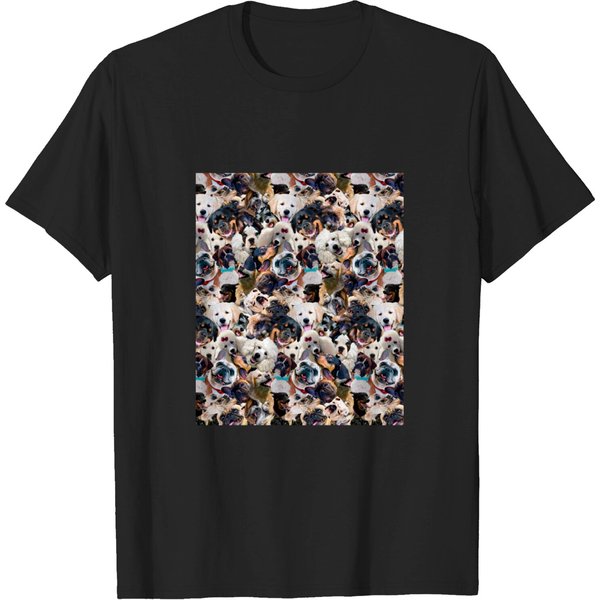 Dog Face Funny Dogs Collage - Dog Face Funny Dogs Collage - T-Shirt-image