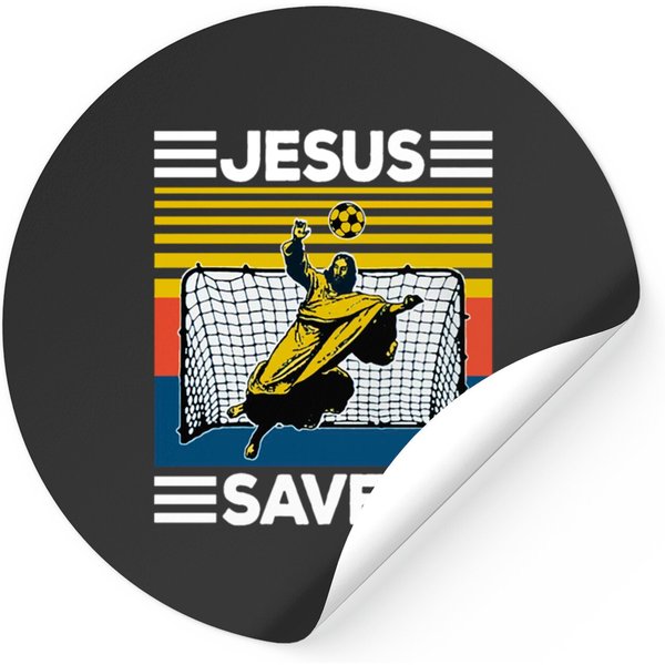Soccer Jesus Saves Stickers-image