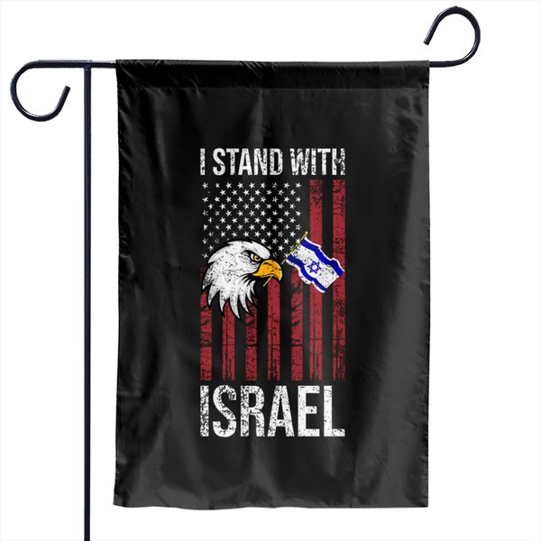 Israel America Eagle Garden Flags