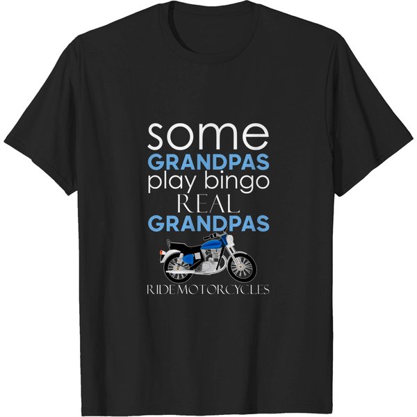 Real Grandpas Ride Motorcycle Biker Grandpa Shirt-image