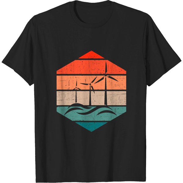 Wind Turbine Tower Technician Renewable Energy T-Shirt-image