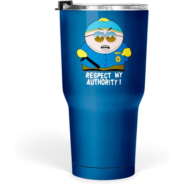 Respect My Authority Cool Vector Funny Tumblers 30 Oz-image