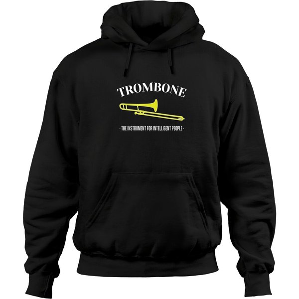 The Instrument For Intelligent People - Funny Trombone Pullover Hoodie-image