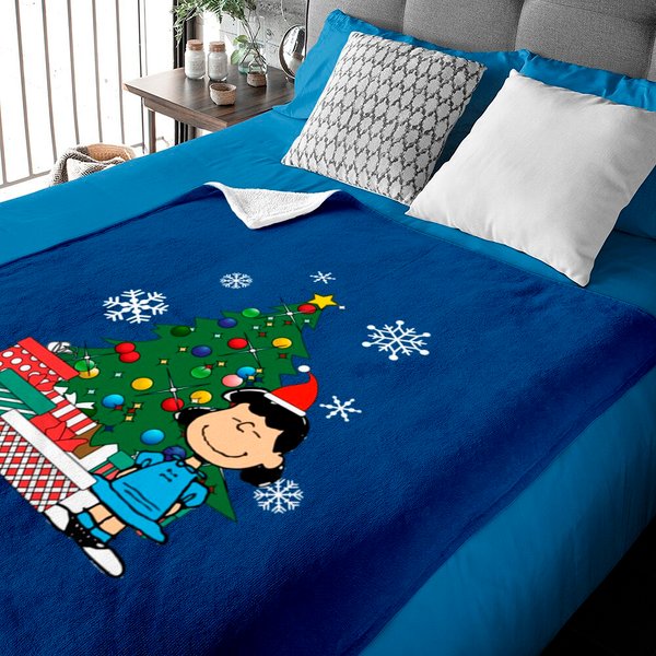 Lucy Van Pelt Around The Christmas Tree - Lucy Van Pelt - Baby Blankets-image