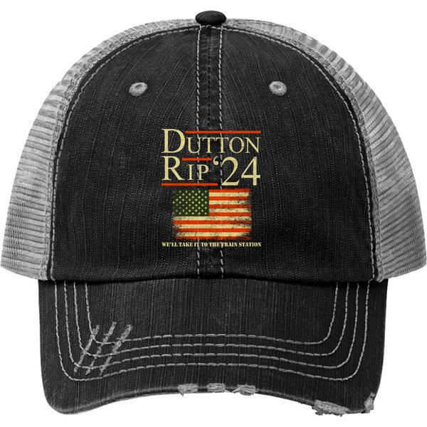 Dutton Rip 24 Train Station Print Trucker Hats-image