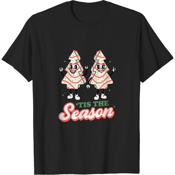 Tis The Season Christmas Shirt, Little Debbie Christmas Tree Tshirt-image