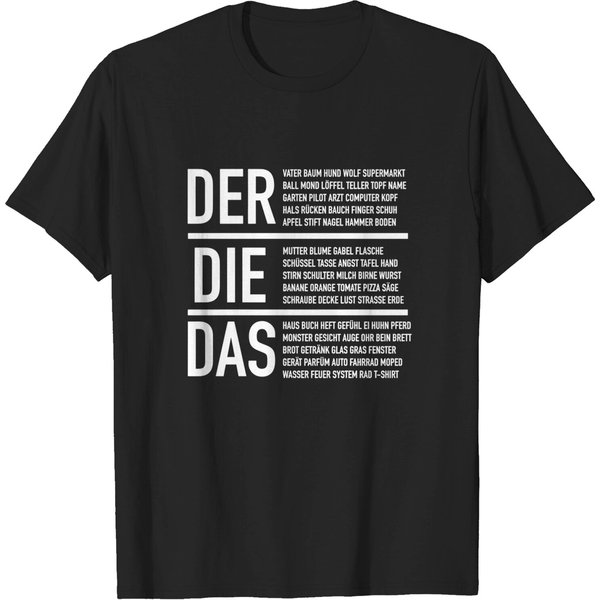 German Language Cheatsheet Graphic T-Shirt-image