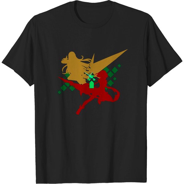 Pyra &Amp; Mythra Silhouette (Dark) - Xenoblade - T-Shirt-image