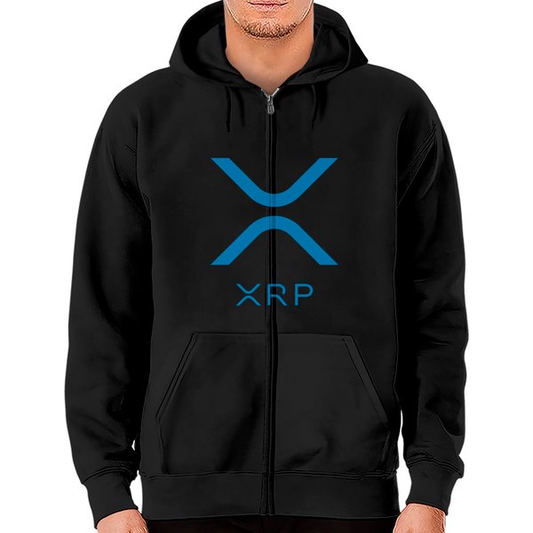 Xrp Ripple Side By Side New Crypto Blockchain Logo Zip Hoodies - Xrp Ripple Logo - Zip Hoodies-image