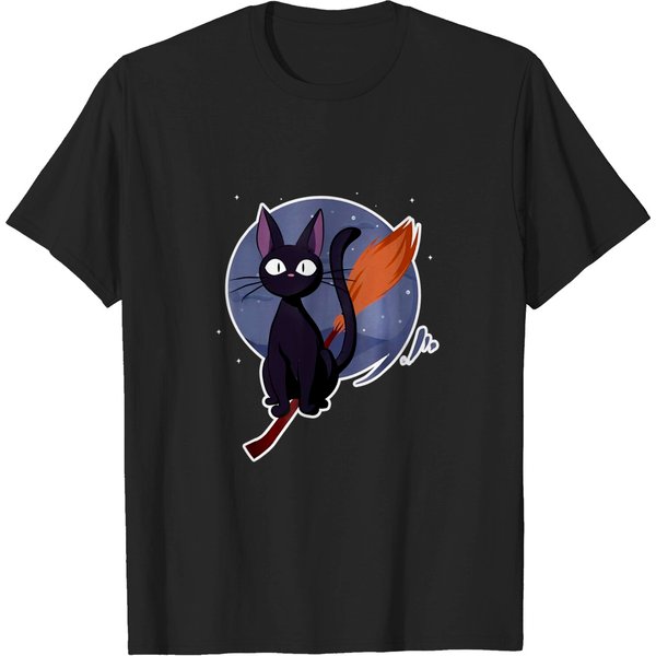 Anime Kawaii Cute Kiki Jiji Neko Delivery Service T-Shirt-image