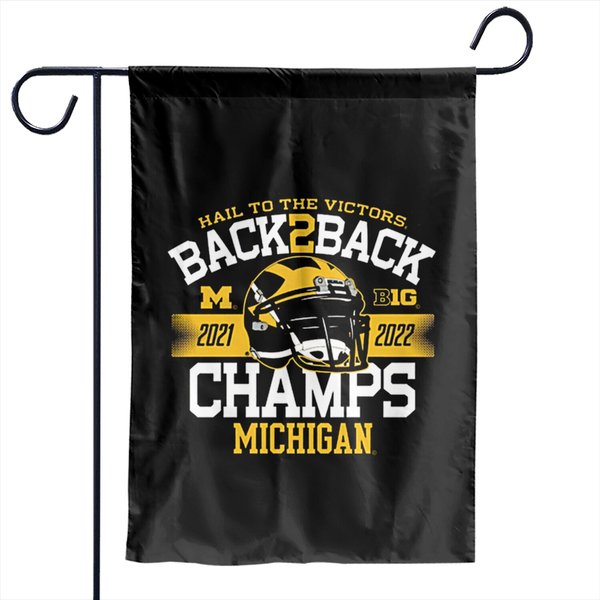 Michigan Big Ten Championship Garden Flags, Michigan Hail To The Victors 2021 2022 Garden Flags