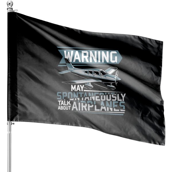 Airplane Lover Aviation Pilot House Flags-image