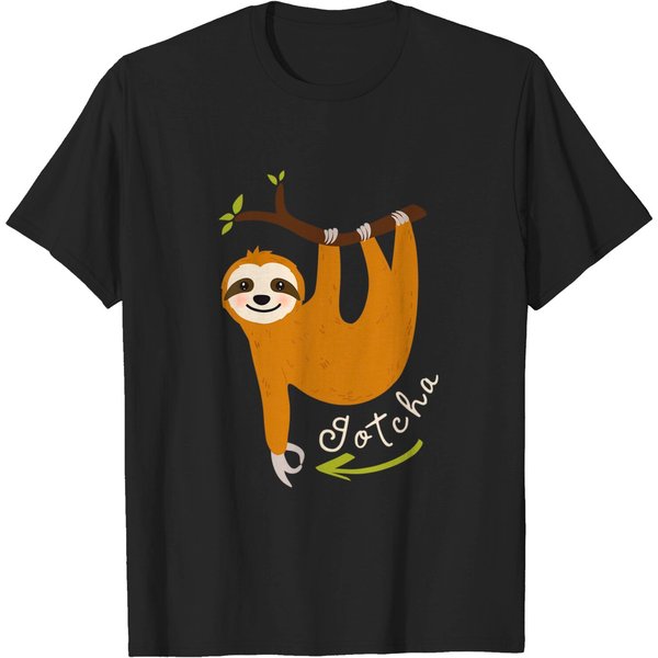 Gotcha Meme T-Shirt Sloth Finger Circle Game-image