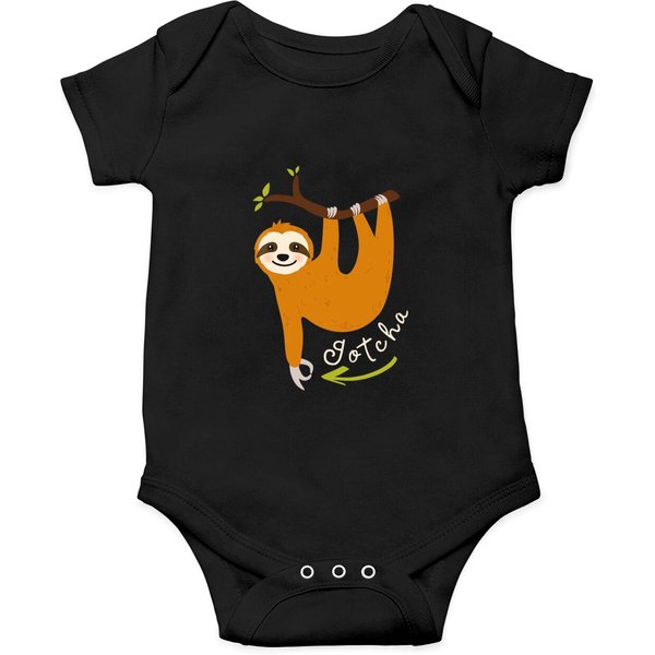 Gotcha Meme Onesies Sloth Finger Circle Game-image