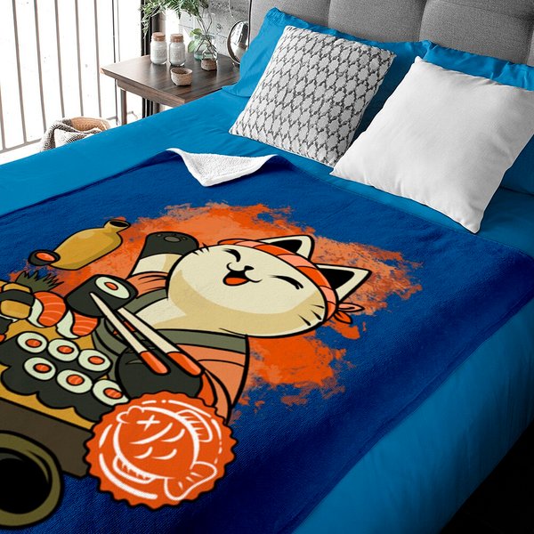 Sushi Master Cat Baby Blankets-image