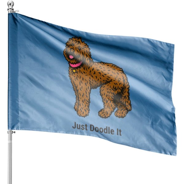 Just Doodle It Golden House Flags-image