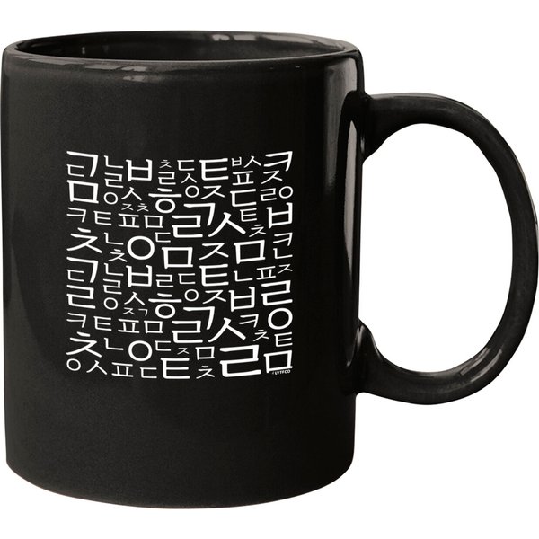 Language Korean Hangul Alphabet Pattern Art Mugs-image