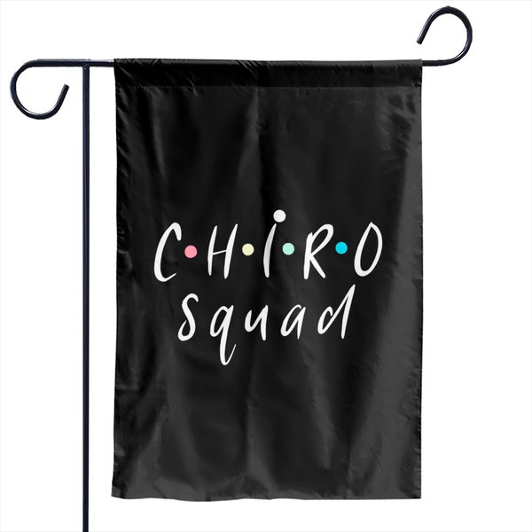 Chiro Squad Chiropractor Print Garden Flags