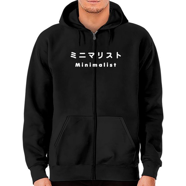 Japanese Minimalist Minimalist -wabi Sabi - Zip Hoodies