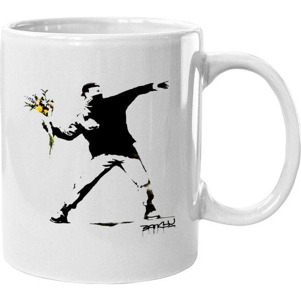 Banksy Flower Thrower - Banksy - Mugs-image