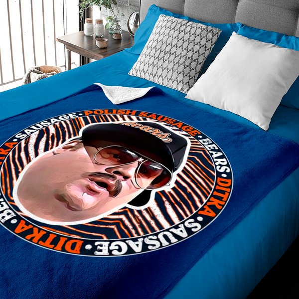 Polish Sausage Bears Ditka Sausage - Chicago - Baby Blankets