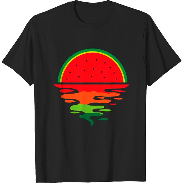 Watermelon Summer Sunset Water Fruit Watermelon Sunset T-Shirt-image