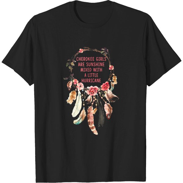 Cherokee Native American Girls T Shirt-image