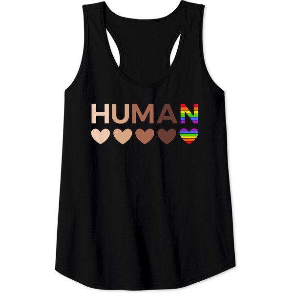All-Inclusive Hearts For Blm Racial Justice Human Equality Tank Tops-image